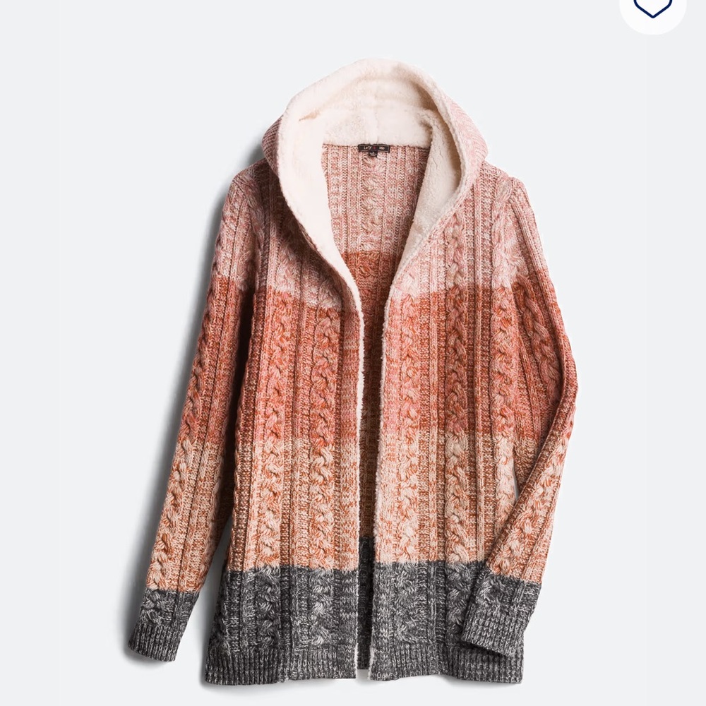 Helsa Sherpa Trim Cardigan